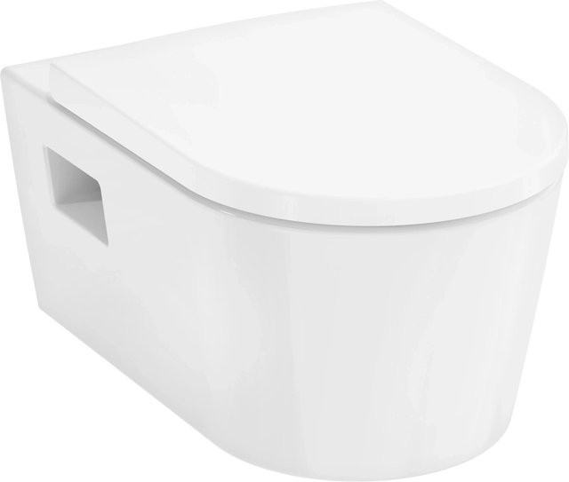 Hansgrohe Wand-WC-Set EluPura Original S aus Keramik in Weiß, spülrandlos mit SoftClose-Funktion - Bild 1