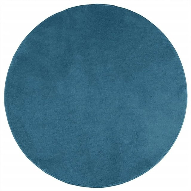 vidaXL Teppich OVIEDO Kurzflor Türkis Rund Ø 120 cm - Bild 1