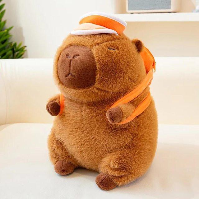 Yiran Health & Beauty Capybara Plüschtier, Basketball Rucksack, 35cm - Bild 1
