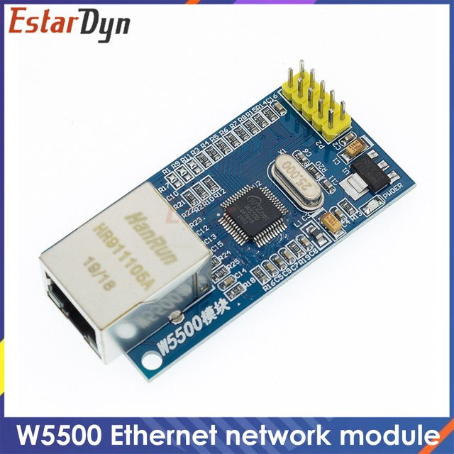 Estardyn W5500 Ethernet-Netzwerkmodul für TCP/IP Hardware mit Unterstützung für 51/STM32 Mikrocontroller in Blau - Bild 1