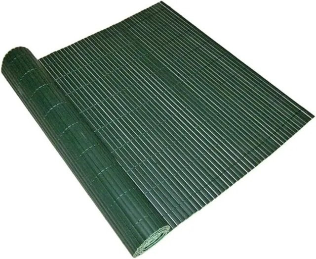 DELUKE Sichtschutzmatte ELMA aus PVC in Grün, wetterfester Kunststoff für Balkon und Windschutz, Breite: 90 cm, Länge: 1000 cm - Bild 1