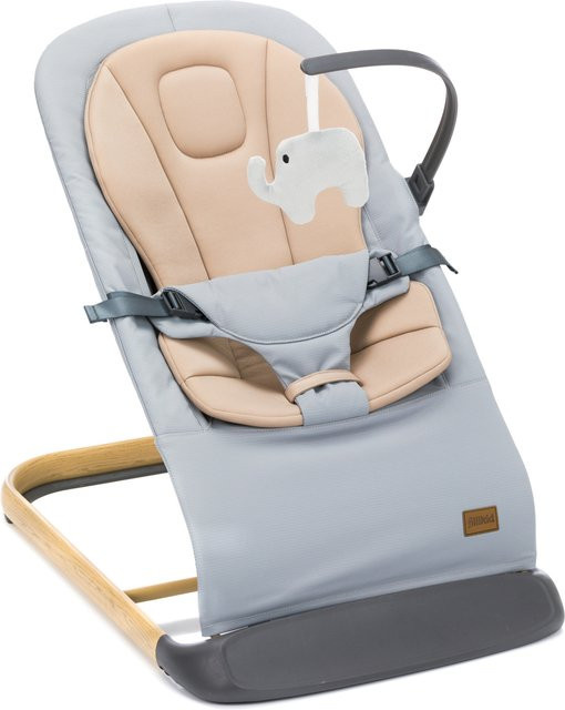 FILLIKID Wippe Star mit Spielbogen und Reduktionskissen in Grau Beige - Bild 1