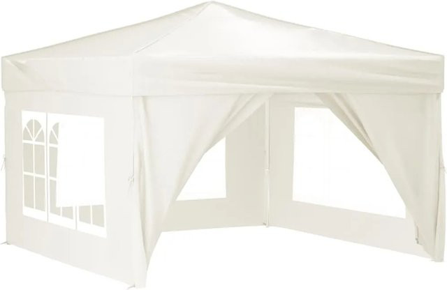 vidaXL Partyzelt faltbar mit Seitenwänden aus 210D Oxford-Gewebe in Creme, B/T/H: 300 x 300 x 245 cm - Bild 1