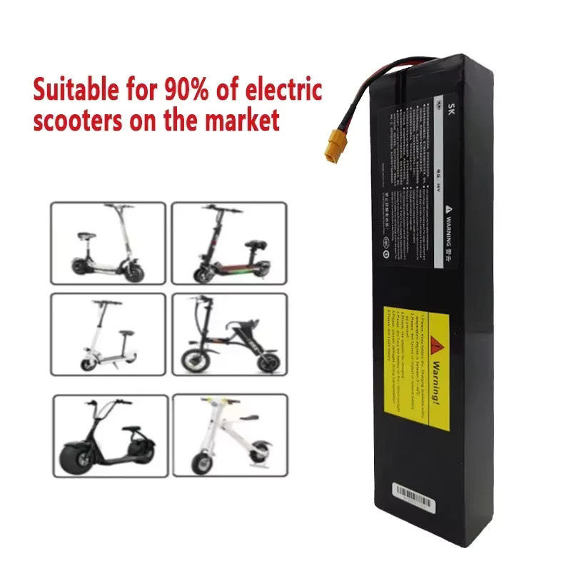 Ddadache Wiederaufladbarer 36V 100Ah Lithium-Akku 18650 10S3P für Elektroroller mit BMS, XT60 und JST, Schwarz - Bild 2