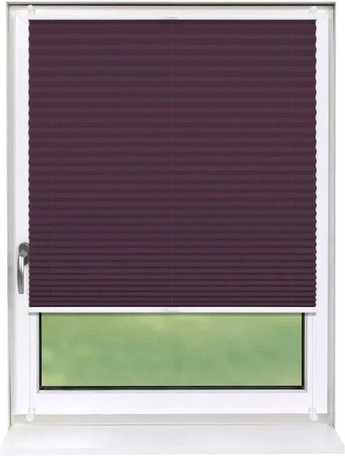 Deco-Raum Plissee Basic Klemmfix blickdicht Violett B/H: 90 x 210 cm - Bild 1