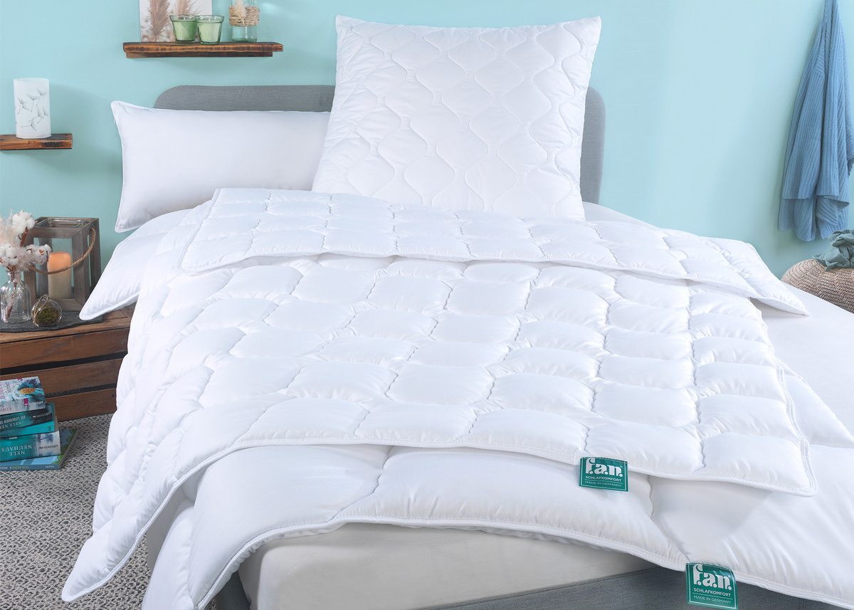f.a.n. Frankenstolz Bettdecke Kansas Duo-Steppbett Winter, Weiß, B/T: 200 x 220 cm - Bild 1