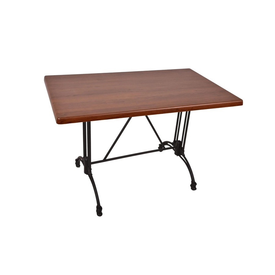 DELUKE Bistrotisch JOANA rechteckiger Esstisch für Innen und Außen in Dunkelbraun, B/T/H: 110 x 70 x 66 cm - Bild 2
