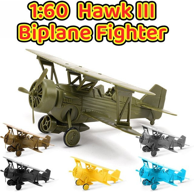 GRAPMAN WWII US Hawk III Doppeldecker-Kampfflugzeug, 1:60, Zusammenbaumodell - Bild 1