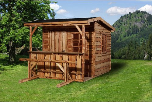 WEKA Gartenhaus 820 A Gr.2 aus Holz in Beige mit B/H/T: 340 x 240 x 350 cm - Bild 1