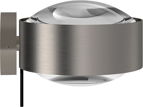 Top Light Puk! 160 Wall Avantgarde LED-Wandleuchte in Nickel matt mit klarem Glas und warmweißem Licht (2700K) - Bild 1