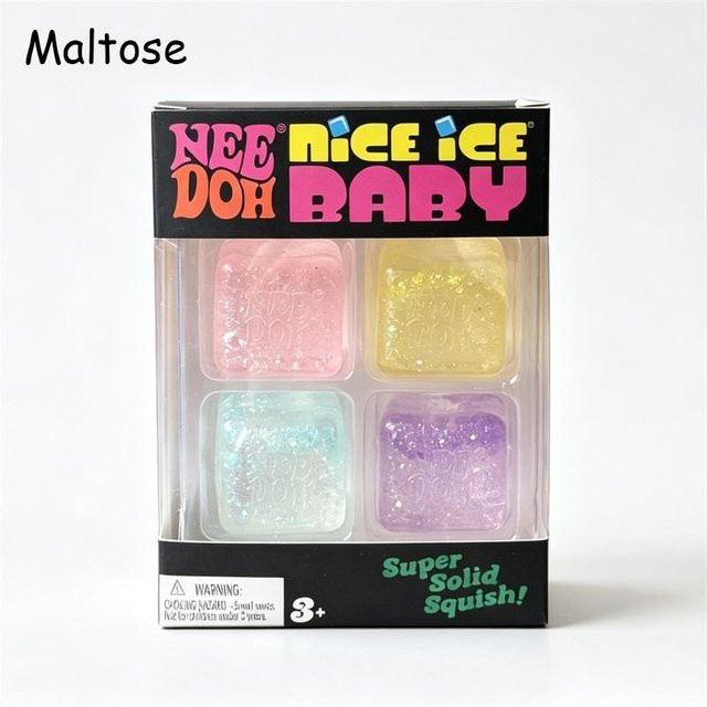 Needoh Nice Ice Baby Fidget Cube Set, 4er-Pack, Knet-Sensorik-Spielzeuge - Bild 1
