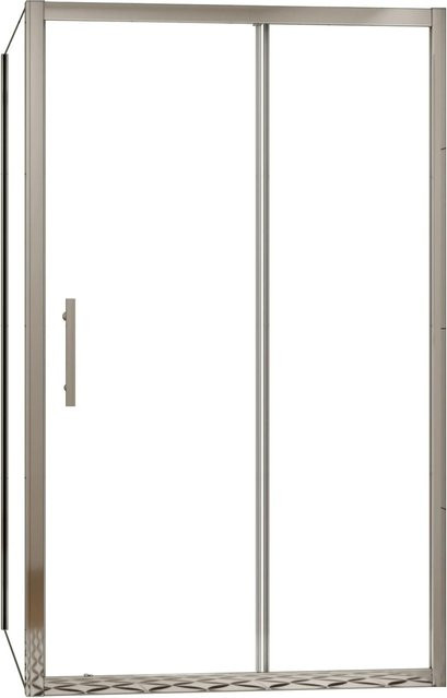 AICA Eckdusche mit Schiebetür und Seitenwand, Transparent, B/T/H: 140 x 80 x 190 cm, 8mm Nano ESG-Glas - Bild 1