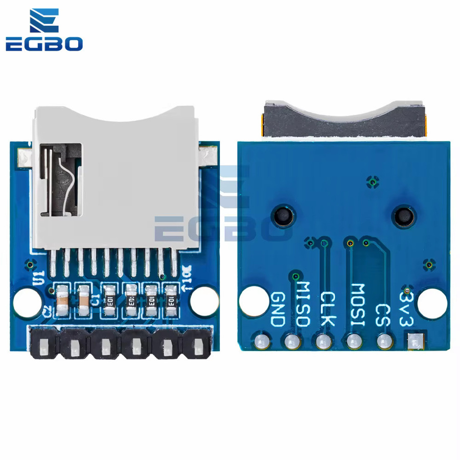 EGBO Micro SD Speicher Expansion Board Mini TF Karte Memory Shield Modul mit Pins für ARM AVR in Blau - Bild 3