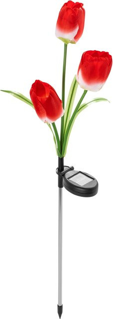 Solar-LED-Gartenstecker Tulpe von viva domo in Rot - Bild 1