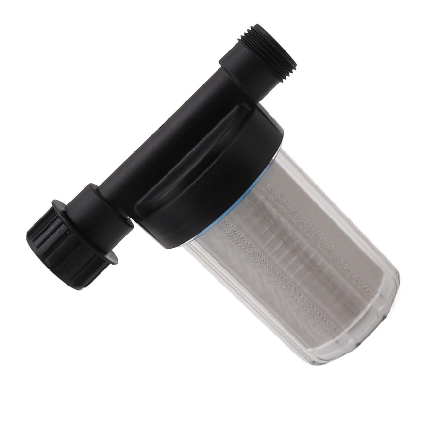 G3 4 Gartenschlauchfilter mit Edelstahl-Sieb aus Kunststoff in Schwarz-Transparent für Wasserpumpen - Bild 2