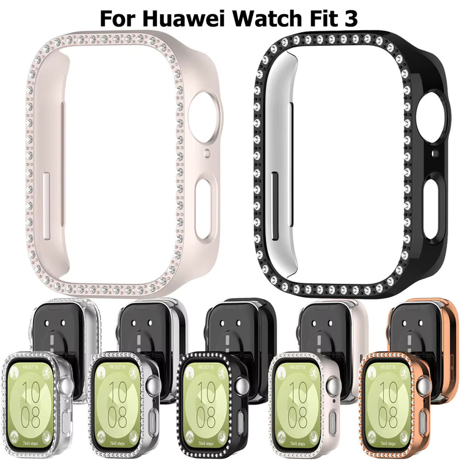 Schutzhülle für Huawei Watch Fit 3, Kristall, transparent, Bling - Bild 3