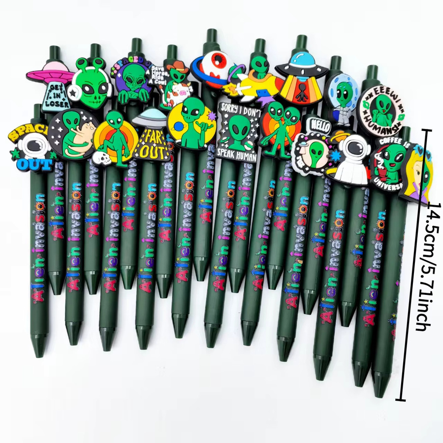 Kreative Alien-Kugelschreiber in Alien-Weltform für Schüler und zum Unterschreiben aus Kunststoff - Bild 4