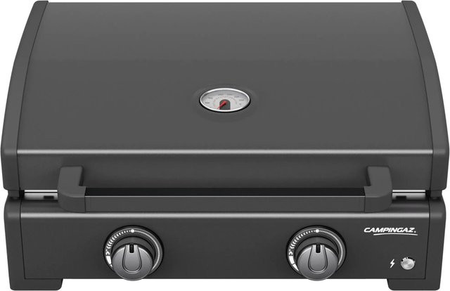 Campingaz Gasgrill Plancha Onyx 2 in Schwarz und Silbergrau mit Edelstahl-Ausführung, B/T/H: 65 x 56 x 31 cm - Bild 1