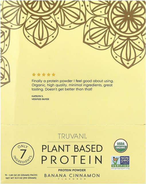 Truvani Pflanzliches Proteinpulver Banane Zimt 10 x 31 g - Bild 1