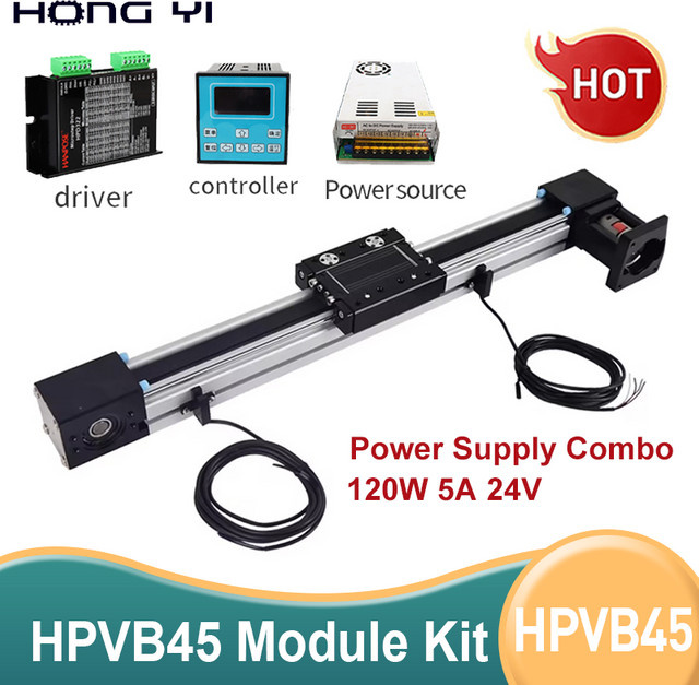 HANPOSE Linearschlitten HPVB45 in Silber mit Zahnriemen für lineare Schlittenführung und Bewegung - Bild 1