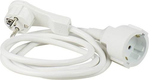 AS Schwabe Strom Verlängerungskabel Weiß 2m H05VV-F 3G 1,5mm² - Bild 1