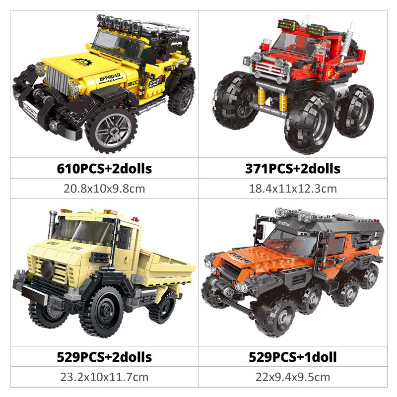 ZKZC Technische Off-road Racing Fahrzeug Lkw Auto Modell Bausteine, Fahrzeuge - Bild 4