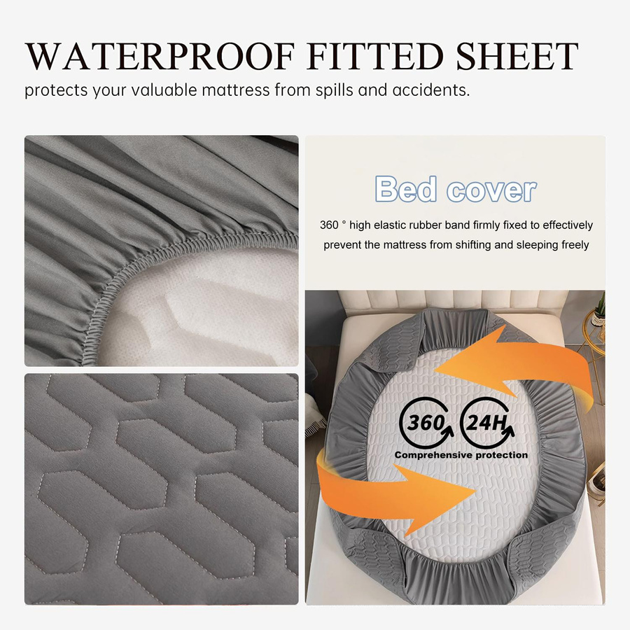 Wasserdichter und atmungsaktiver Matratzenschoner aus Polyester, hautfreundlicher Spannbettlaken-Mattenbezug, B/T/H: 80 x 200 x 30 cm - Bild 4