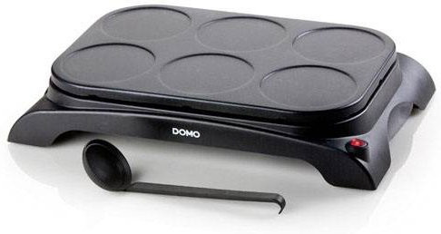 Domo DO8709P Crêpes Maker mit 6 Pfännchen in Schwarz - Bild 1