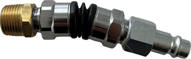 Alsafix Druckluft-Stecknippel 3/8 Zoll aus Stahl in Silber mit Außengewinde und Drehbarkeit - Bild 1