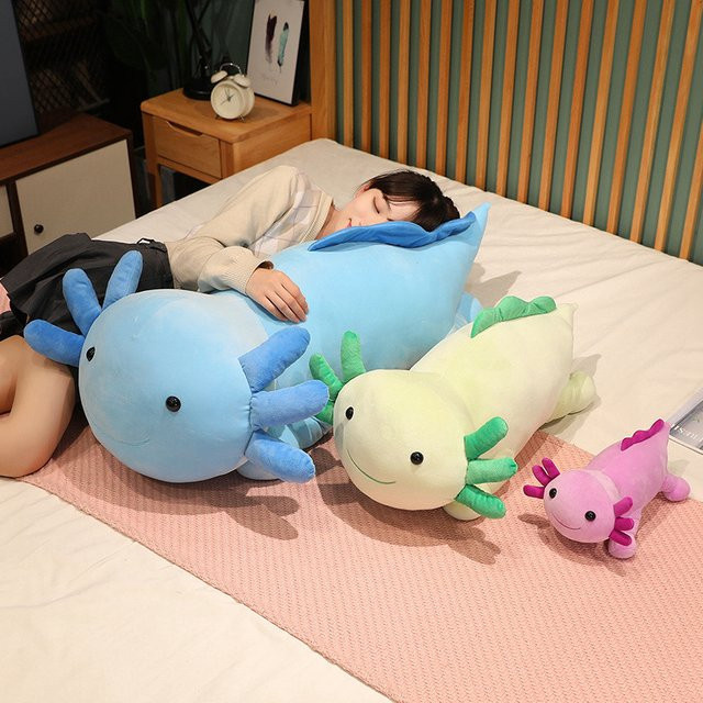 PUNIDAMAN Axolotl Aquatic Animal Plüschtier Green Blue Pink Rose Red - Bild 1