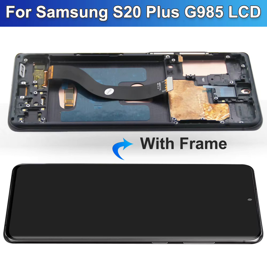 Samsung S20 Plus AMOLED Display mit Touchscreen Digitizer und Rahmen in Schwarz, 6,7 Zoll - Bild 4