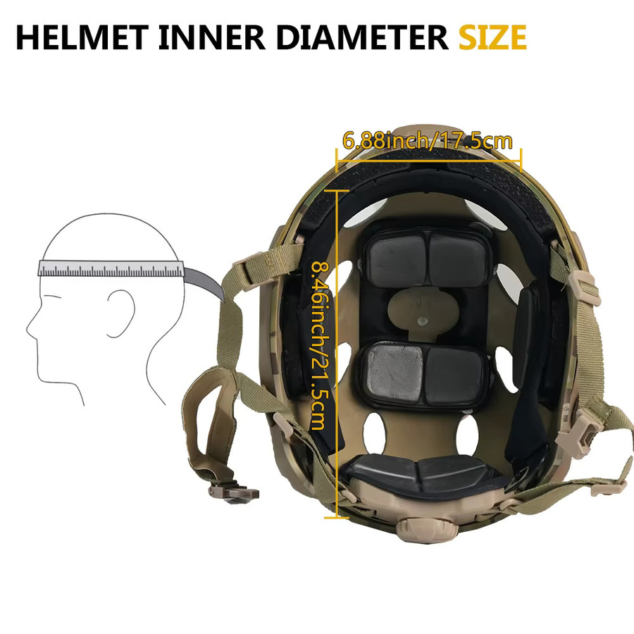 BOOIU Militärhelm, Tarnung, Armee Helm, Kopfschutzausrüstung - Bild 3