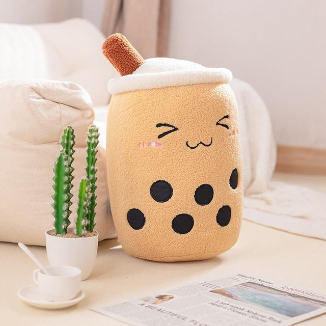 Yiran Health & Beauty Kawaii Boba Frucht Bubble Tea Plüschtier, 23cm - Bild 1