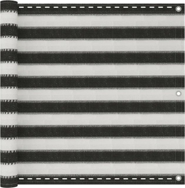 vidaXL Balkon Sichtschutz aus HDPE in Anthrazit und Weiß, Breite: 90 cm, Länge: 600 cm - Bild 1