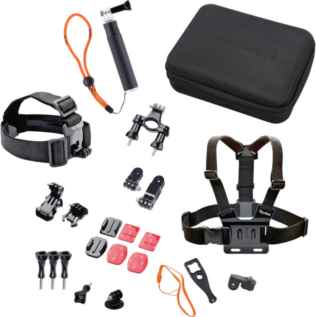 Rollei Actioncam Zubehörset Outdoor in Schwarz für Rollei Actioncams und GoPro HERO Modelle - Bild 2
