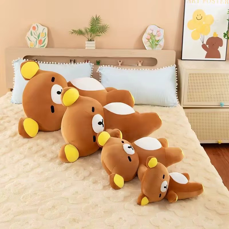Bandai Rilakkuma Kopfkissen, Plüsch / Textil, 90cm, Braun - Bild 3