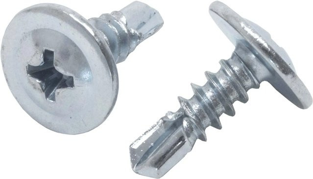 Protektor Blechschraube mit Bohrspitze aus Stahl in Silber, Durchmesser: 4,2 mm, Länge: 13 mm - Bild 1
