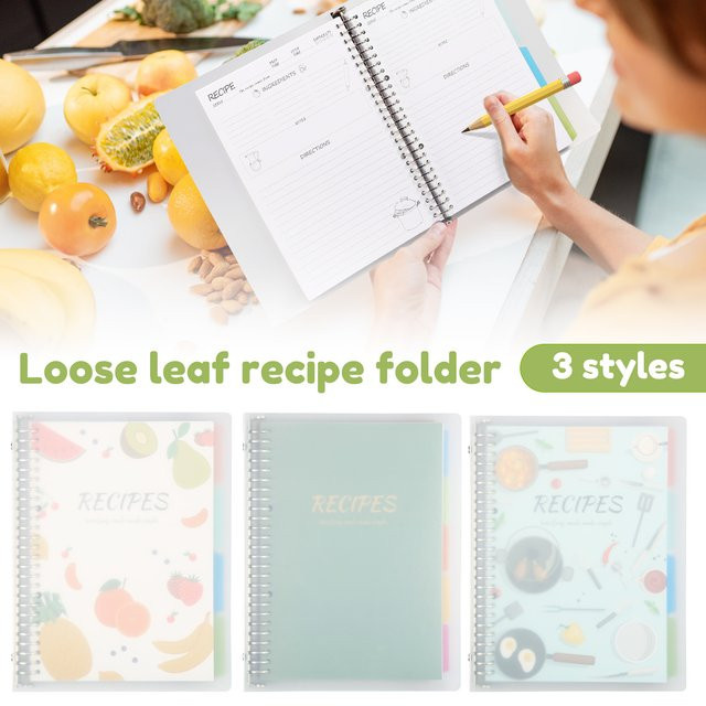 Personalisiertes leeres Rezeptbuch zum Gestalten deiner eigenen Rezepte, DIY Rezeptjournal mit 80 Seiten, Weiß - Bild 1