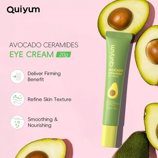Quiyum Avocado Ceramides Augencreme mit Niacinamid, 20 g - Bild 1