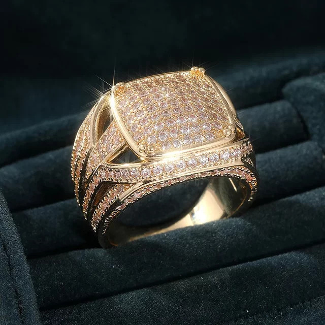 YoYo Damenring, Gold, Zirkonia, Bankett - Bild 1