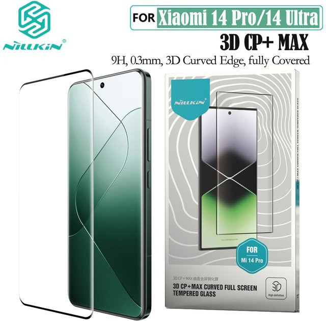 Nillkin 3D CP+ Max Panzerglas Displayfolie für Xiaomi Mi 14 Ultra und Xiaomi 14 Pro, transparent, vollständige Abdeckung - Bild 1
