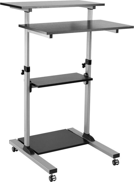ROLINE PC Standing Workstation für LCD-Display, Tastatur, Maus, CPU und Drucker in Grau und Schwarz - Bild 1