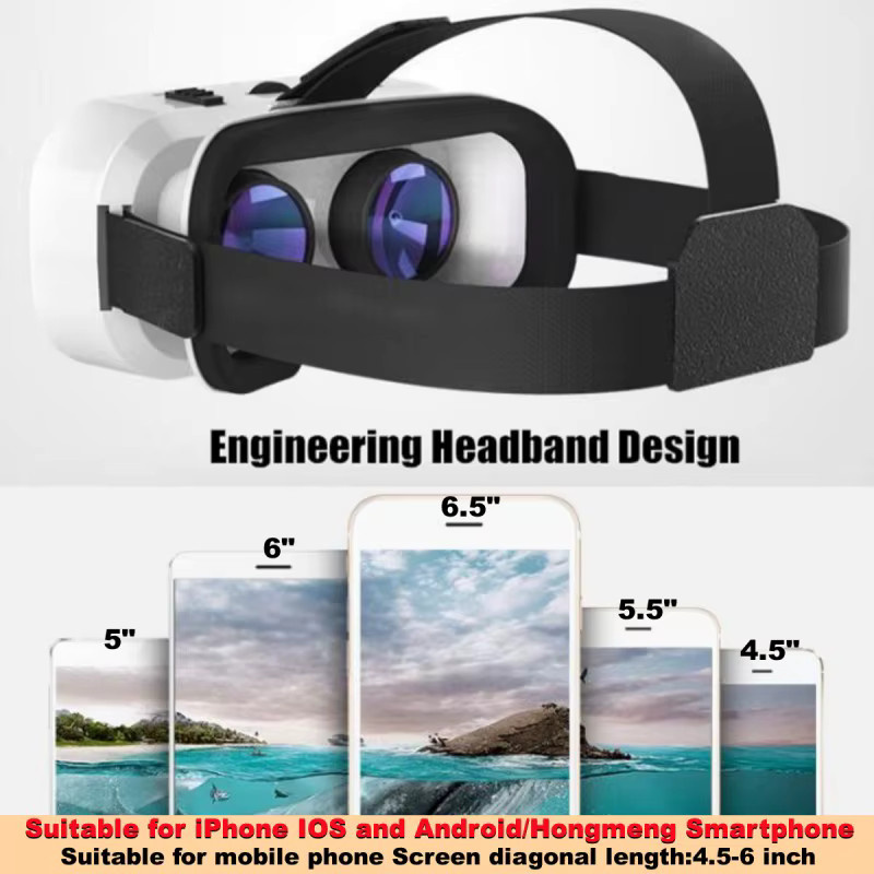 G05 MINI VR-Brille Google Cardboard für 4,5-6 Zoll Smartphones in Weiß mit Joystick-Unterstützung für 3D-Filme und Virtual Reality - Bild 4