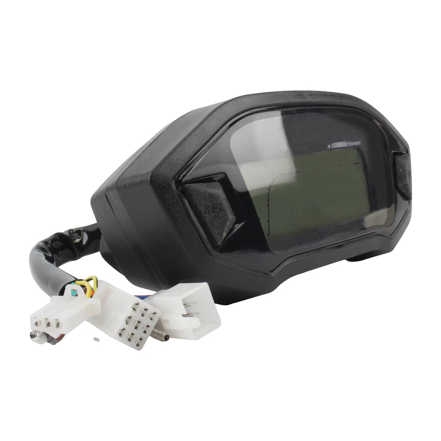 PowerMotor Digitaler Motorrad Tachometer mit LCD-Display und 7 Farben, Schwarz/Mehrfarbig - Bild 2