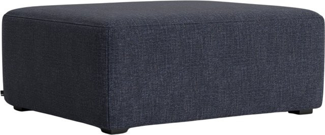HAY Mags Ottomane 02 Small in Blau mit Leder und lackiertem Kiefernholz - Bild 1