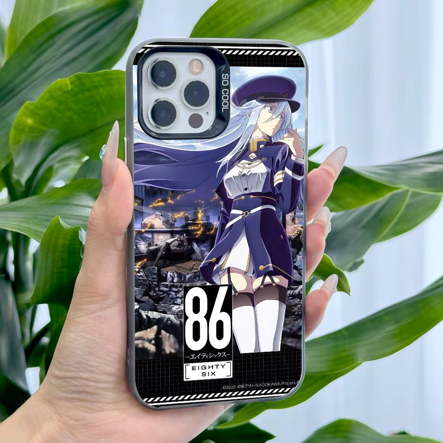 Anime Kawaii 86 E-Eighty Six Handyhülle für Apple iPhone 11 12 13 14 15 16 Pro Max Plus mit Schutz-Plattierung in Multicolour - Bild 3