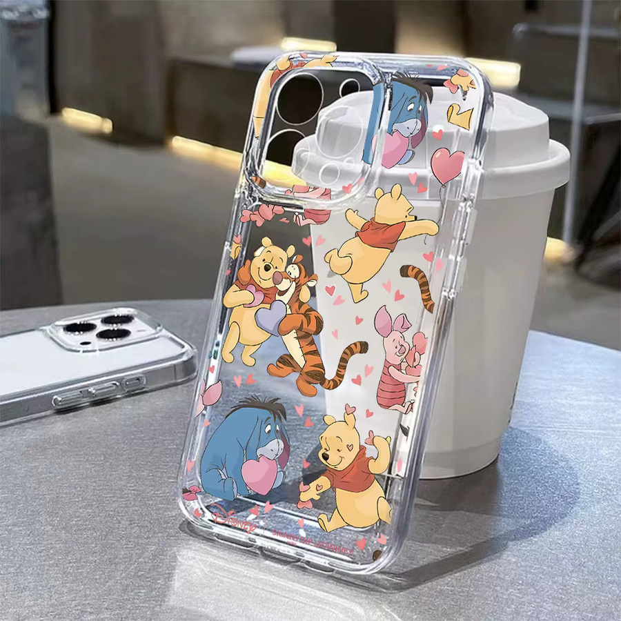 Bandai Winnie Puuh Handyhülle für iPhone kompatibel mit verschiedenen Modellen, Transparent - Bild 2