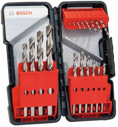 Bosch HSS Metall-Spiralbohrer-Set 18-teilig geschliffen DIN 338 mit Zylinderschaft - Bild 1