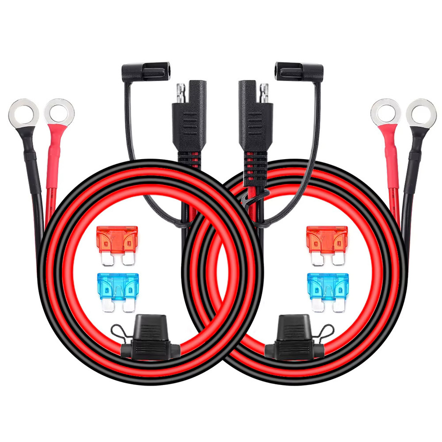 Maintai Doppel SAE Quick Release Kabel Adapter Verlängerung von SAE zu O-Ring Stecker in Rot - Bild 2