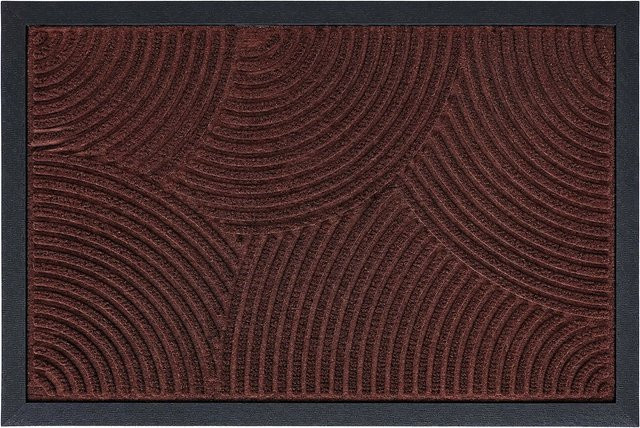 Relaxdays Fußmatte aus Polypropylen in Braun mit rutschfester Gummikante, B/T/H: 60 x 40 x 1 cm - Bild 1